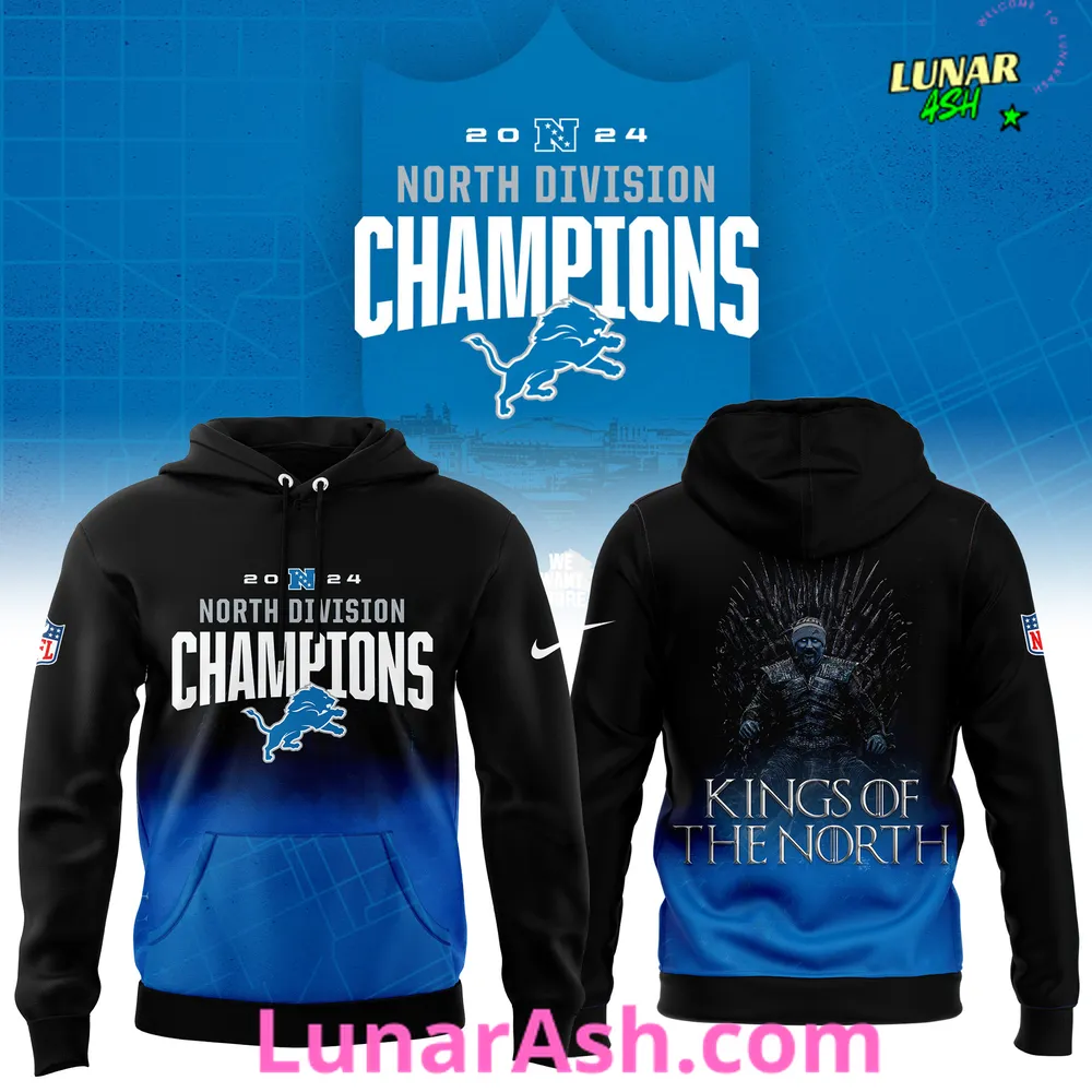 Detroit Lions 2024 North Division Champions Hoodie Detroit Lions 2024 North Division Champions Hoodie