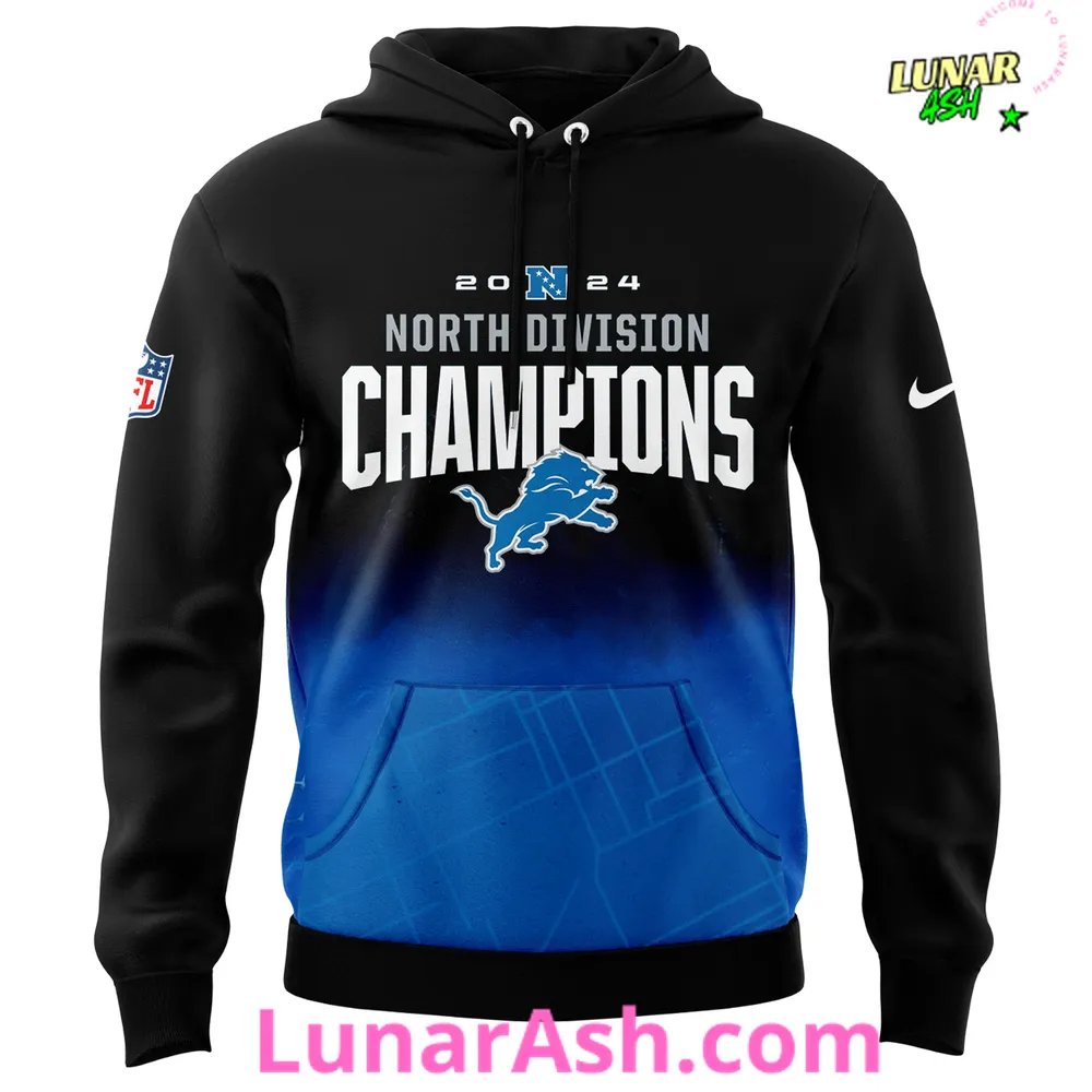 Detroit Lions 2024 North Division Champions Hoodie Detroit Lions 2024 North Division Champions Hoodie