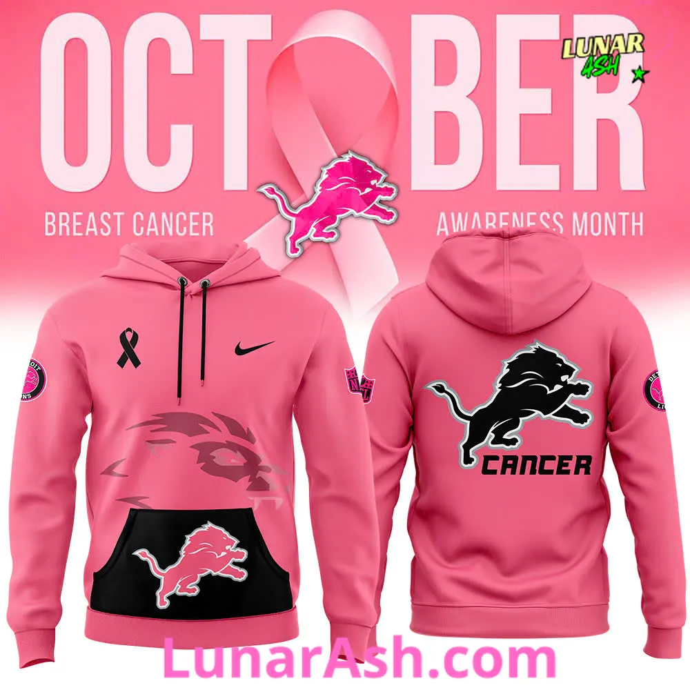 Detroit Lions Women’s Breast Cancer Awareness Month 2024 Pink Hoodie Detroit Lions Women’s Breast Cancer Awareness Month 2024 Pink Hoodie