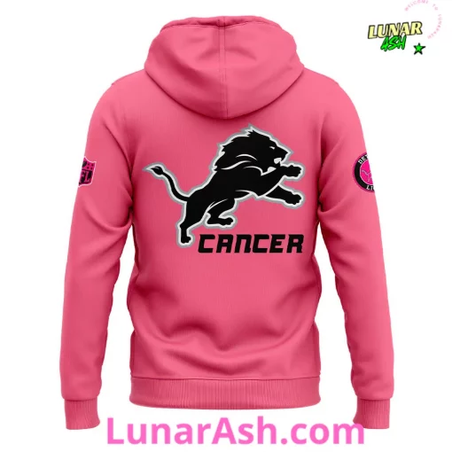 Detroit Lions Women’s Breast Cancer Awareness Month 2024 Pink Hoodie