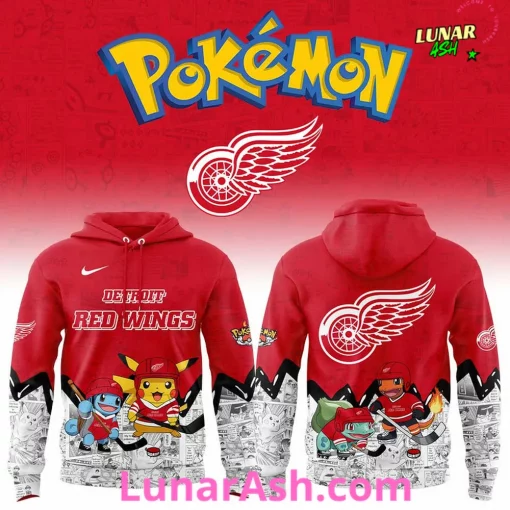 Detroit Red Wings x Pokémon Special Hoodie