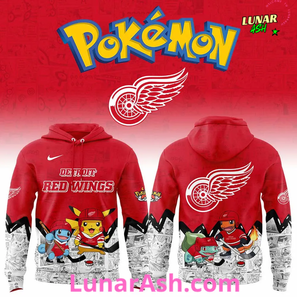 Detroit Red Wings x Pokémon Special Hoodie Detroit Red Wings x Pokémon Special Hoodie