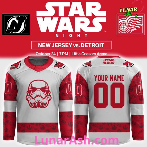 Detroit Red Wings x Star Wars 2025 Special Hockey Jersey