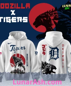 Detroit Tigers 2025 Japan x Godzilla Hoodie