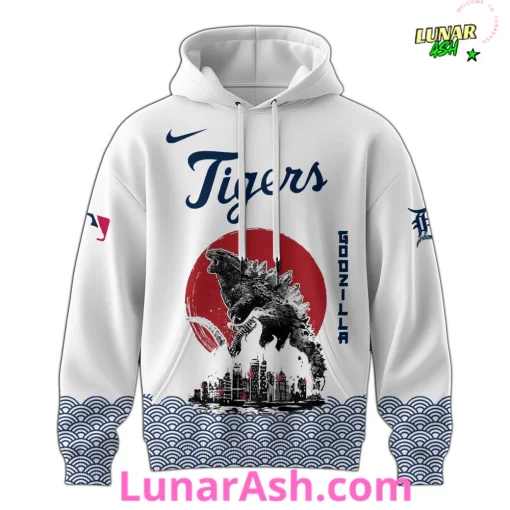 Detroit Tigers 2025 Japan x Godzilla Hoodie