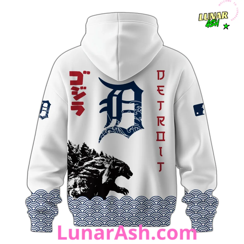 Detroit Tigers 2025 Japan x Godzilla Hoodie Detroit Tigers 2025 Japan x Godzilla Hoodie