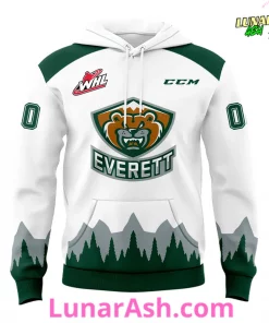 Everett Silvertips Custom 2024 White Hoodie