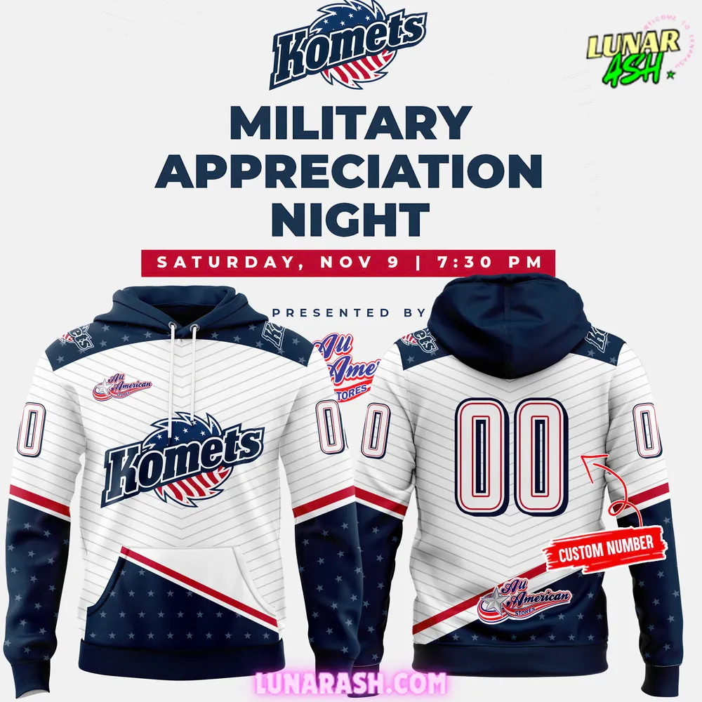 Fort Wayne Komets Military Appreciation Night 2024 Hoodie Fort Wayne Komets Military Appreciation Night 2024 Hoodie