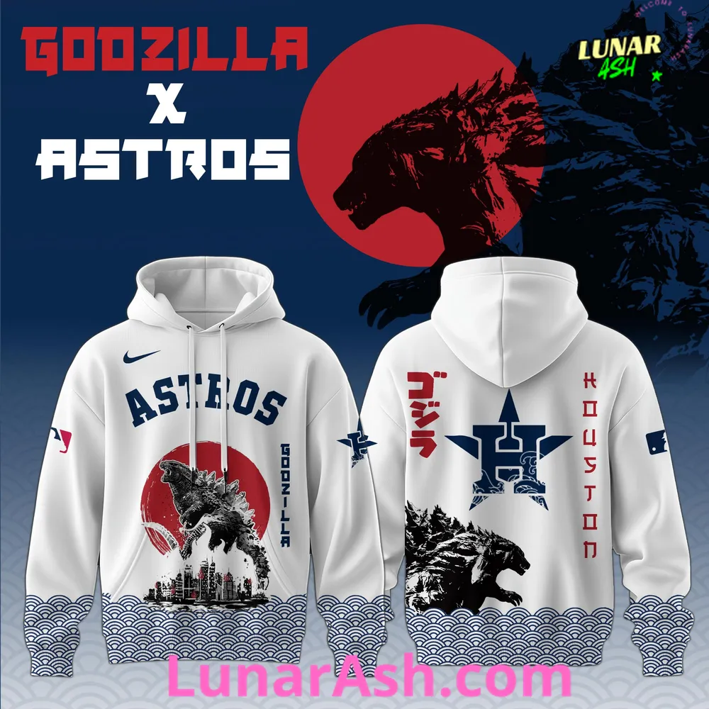 Houston Astros 2025 Japan x Godzilla Hoodie Houston Astros 2025 Japan x Godzilla Hoodie