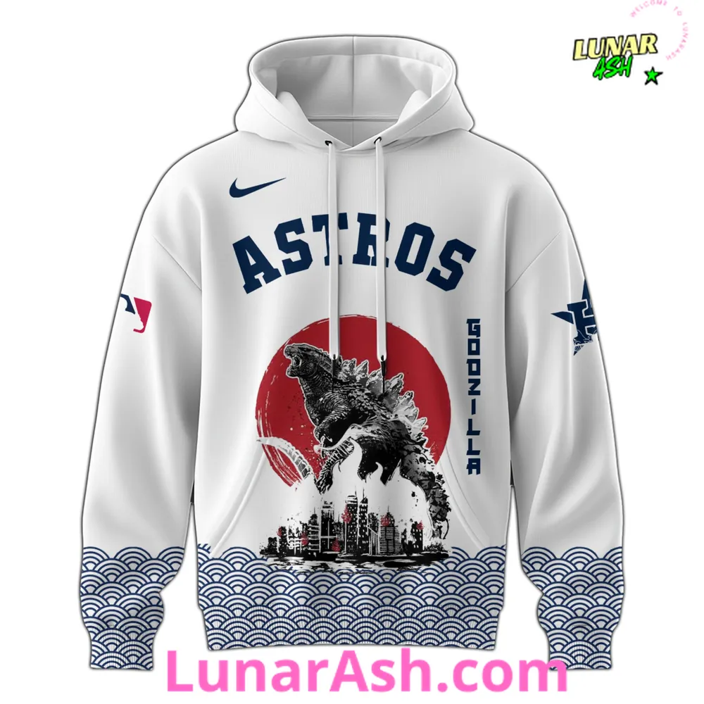 Houston Astros 2025 Japan x Godzilla Hoodie Houston Astros 2025 Japan x Godzilla Hoodie