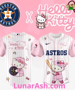 Houston Astros Cute Hello Kitty Baseball Jersey