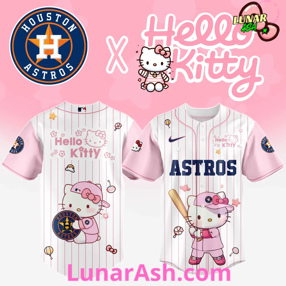 Houston Astros Cute Hello Kitty Baseball Jersey Houston Astros Cute Hello Kitty Baseball Jersey