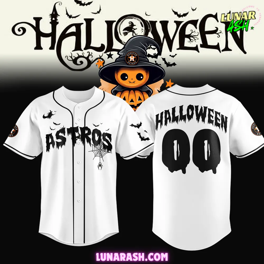 Houston Astros Happy Halloween 2024 Custom Baseball Jersey Houston Astros Happy Halloween 2024 Custom Baseball Jersey