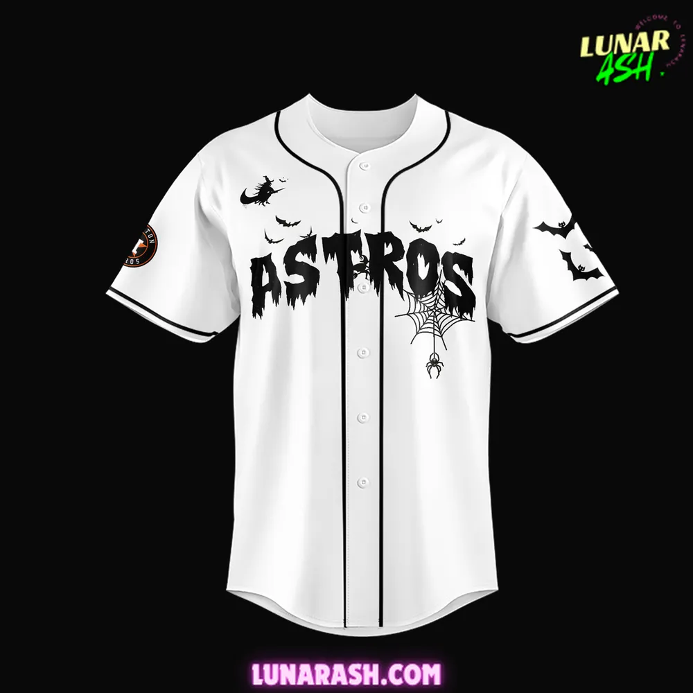 Houston Astros Happy Halloween 2024 Custom Baseball Jersey Houston Astros Happy Halloween 2024 Custom Baseball Jersey