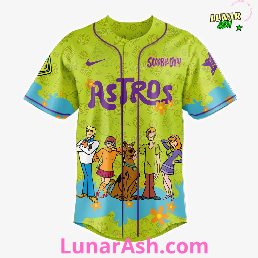 Houston Astros MLB x Scooby-Doo Night Baseball Jersey Houston Astros MLB x Scooby-Doo Night Baseball Jersey