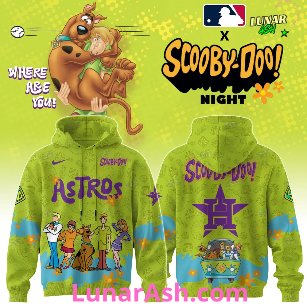 Houston Astros MLB x Scooby-Doo Night Hoodie Set Houston Astros MLB x Scooby-Doo Night Hoodie Set
