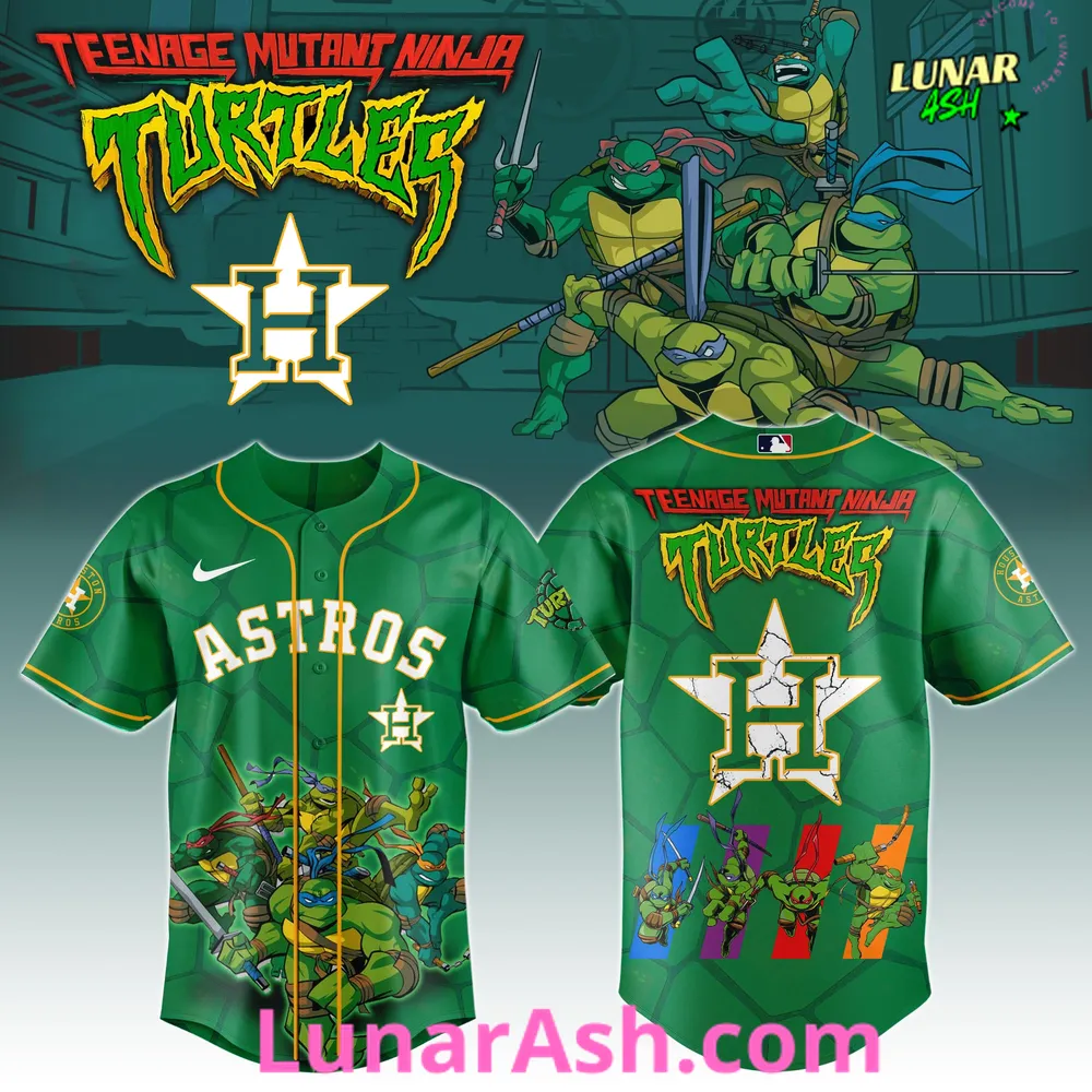 Houston Astros x Ninja Turtles Night 2025 Baseball Jersey Houston Astros x Ninja Turtles Night 2025 Baseball Jersey
