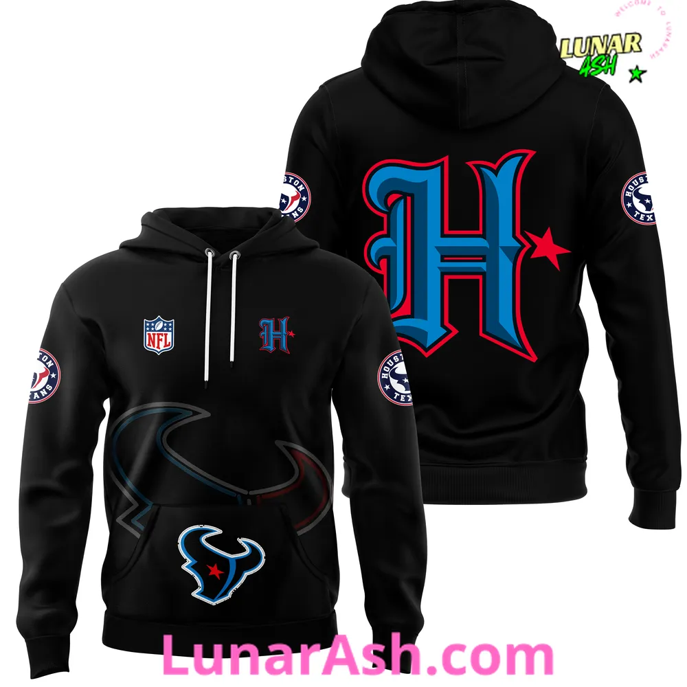 Houston Texans Alternate Helmet Fanatics Black 2024 Hoodie Houston Texans Alternate Helmet Fanatics Black 2024 Hoodie