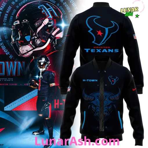 Houston Texans H-Town 2024 Blue Baseball Jacket