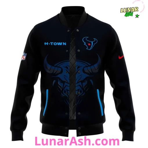 Houston Texans H-Town 2024 Blue Baseball Jacket