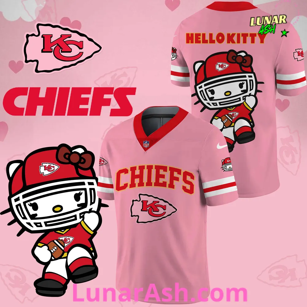 Kansas City Chiefs x Hello Kitty Football Jersey Kansas City Chiefs x Hello Kitty Football Jersey