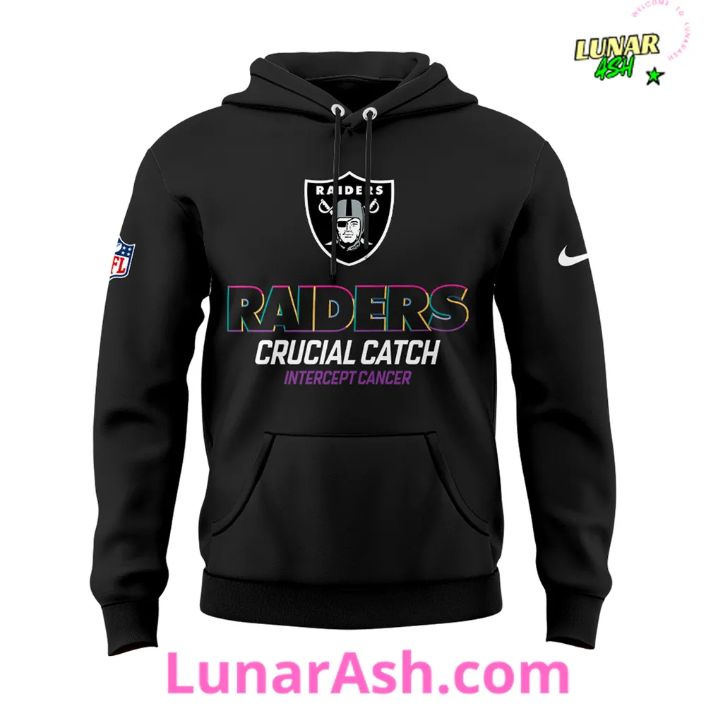 Las Vegas Raiders Crucial Catch Intercept Cancer 2024 Hoodie Las Vegas Raiders Crucial Catch Intercept Cancer 2024 Hoodie