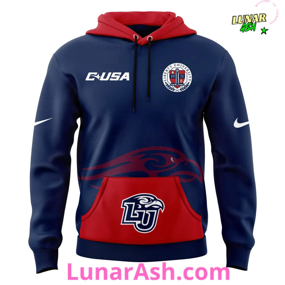 Liberty University Flames Navy Liberty 2024 Hoodie Liberty University Flames Navy Liberty 2024 Hoodie