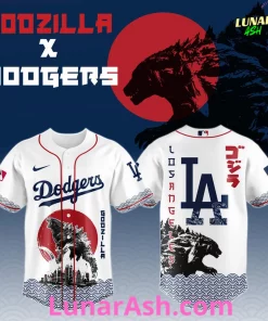 Los Angeles Dodgers 2025 Japan x Godzilla Baseball Jersey