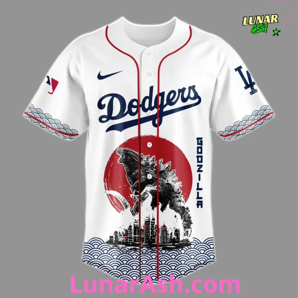Los Angeles Dodgers 2025 Japan x Godzilla Baseball Jersey Los Angeles Dodgers 2025 Japan x Godzilla Baseball Jersey