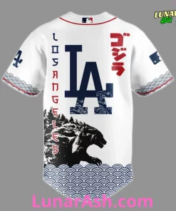 Los Angeles Dodgers 2025 Japan x Godzilla Baseball Jersey 3