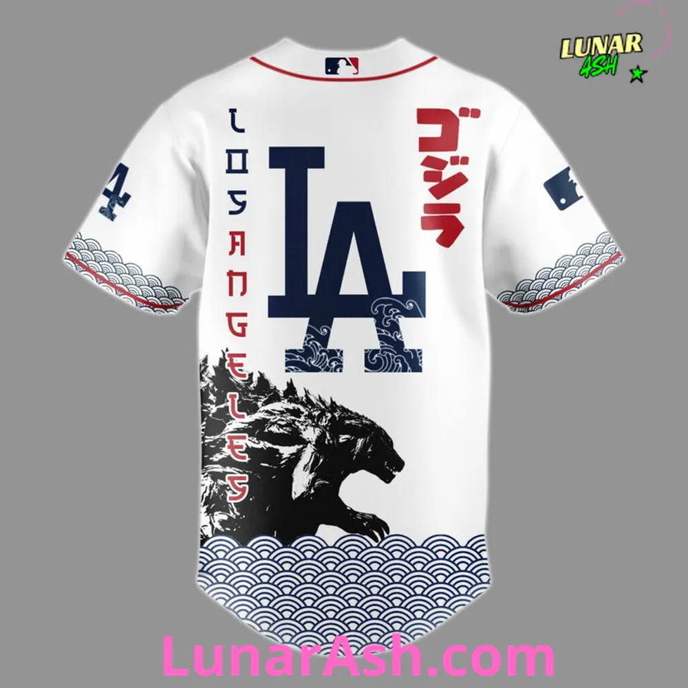 Los Angeles Dodgers 2025 Japan x Godzilla Baseball Jersey Los Angeles Dodgers 2025 Japan x Godzilla Baseball Jersey