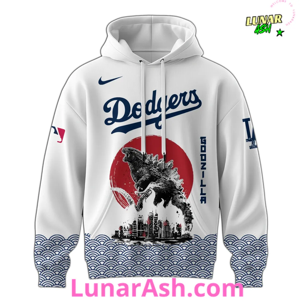 Los Angeles Dodgers 2025 Japan x Godzilla Hoodie Los Angeles Dodgers 2025 Japan x Godzilla Hoodie