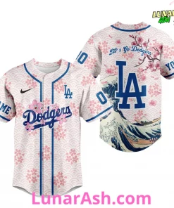 Los Angeles Dodgers Cherry Blossom Baseball Jersey