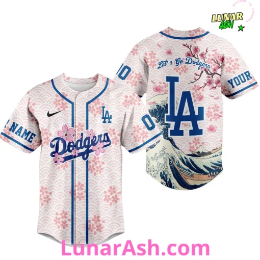 Los Angeles Dodgers Cherry Blossom Baseball Jersey