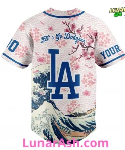 Los Angeles Dodgers Cherry Blossom Baseball Jersey 4