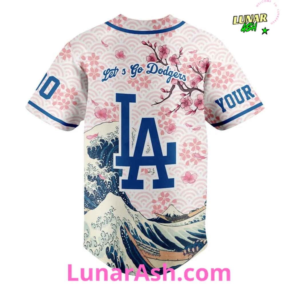 Los Angeles Dodgers Cherry Blossom Baseball Jersey Los Angeles Dodgers Cherry Blossom Baseball Jersey