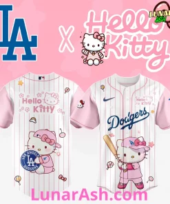 Los Angeles Dodgers Cute Hello Kitty Baseball Jersey
