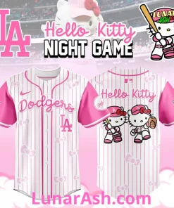 Los Angeles Dodgers MLB x Hello Kitty Night Game 2025 Baseball Jersey