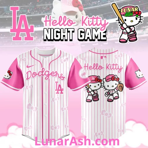 Los Angeles Dodgers MLB x Hello Kitty Night Game 2025 Baseball Jersey