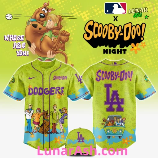 Los Angeles Dodgers MLB x Scooby-Doo Night Baseball Jersey