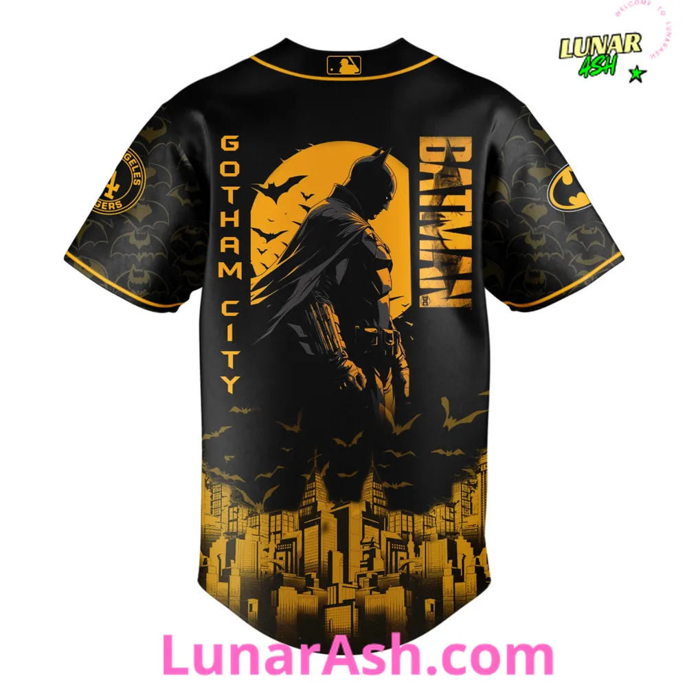 Los Angeles Dodgers x DC Batman Night Special Baseball Jersey Los Angeles Dodgers x DC Batman Night Special Baseball Jersey