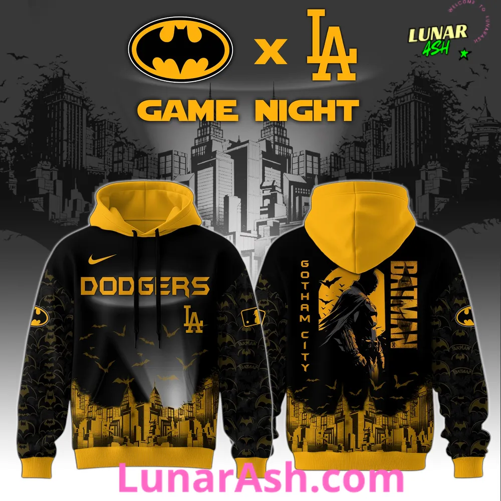 Los Angeles Dodgers x DC Batman Night Special Hoodie Los Angeles Dodgers x DC Batman Night Special Hoodie
