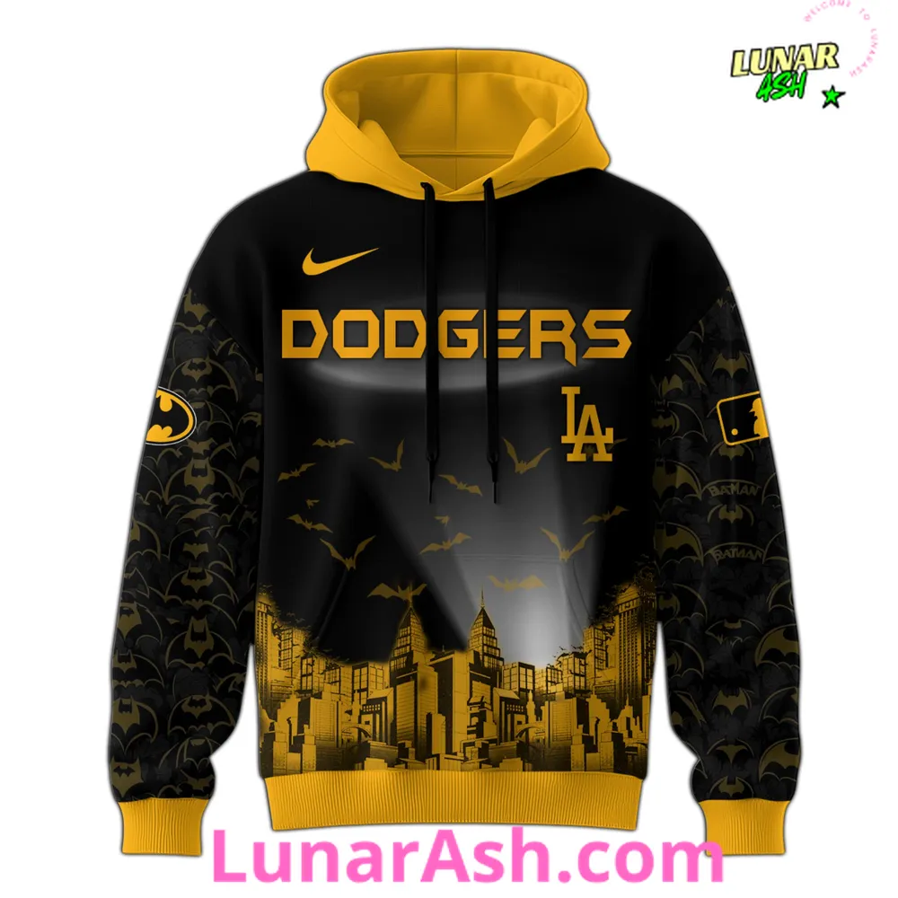 Los Angeles Dodgers x DC Batman Night Special Hoodie Los Angeles Dodgers x DC Batman Night Special Hoodie