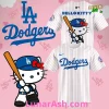 Los Angeles Dodgers x Hello Kitty Striped Baseball Jersey