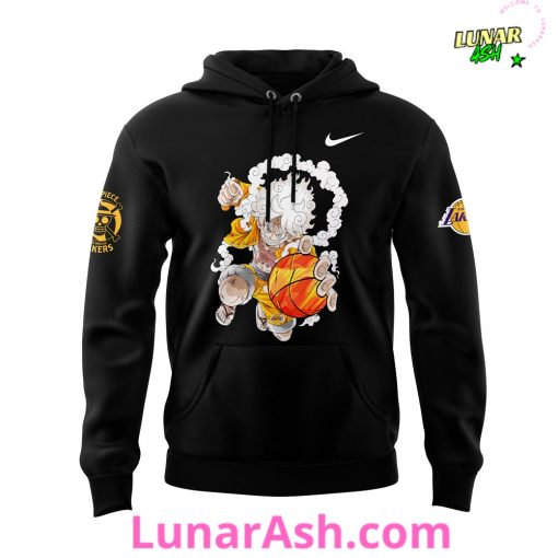 Los Angeles Lakers x One Piece Gear 5 Black Special Hoodie