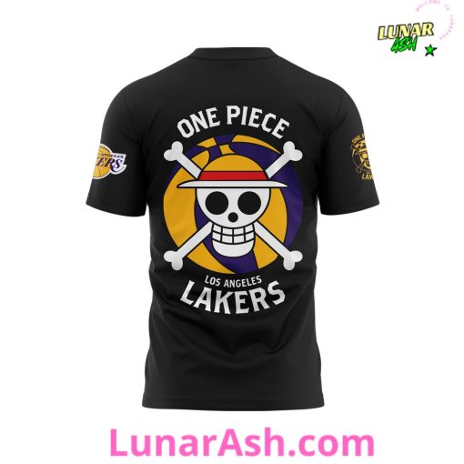Los Angeles Lakers x One Piece Gear 5 Black Special T-Shirt