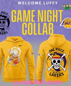 Los Angeles Lakers x One Piece Gear 5 Yellow Special Hoodie