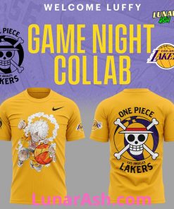 Los Angeles Lakers x One Piece Gear 5 Yellow Special T-Shirt