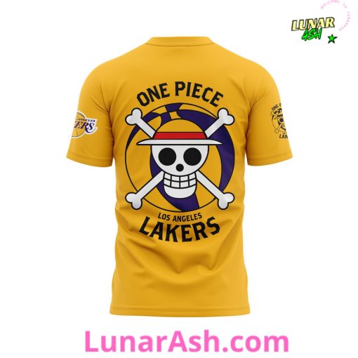 Los Angeles Lakers x One Piece Gear 5 Yellow Special T-Shirt