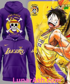 Los Angeles Lakers x One Piece Special Edition Purple Hoodie